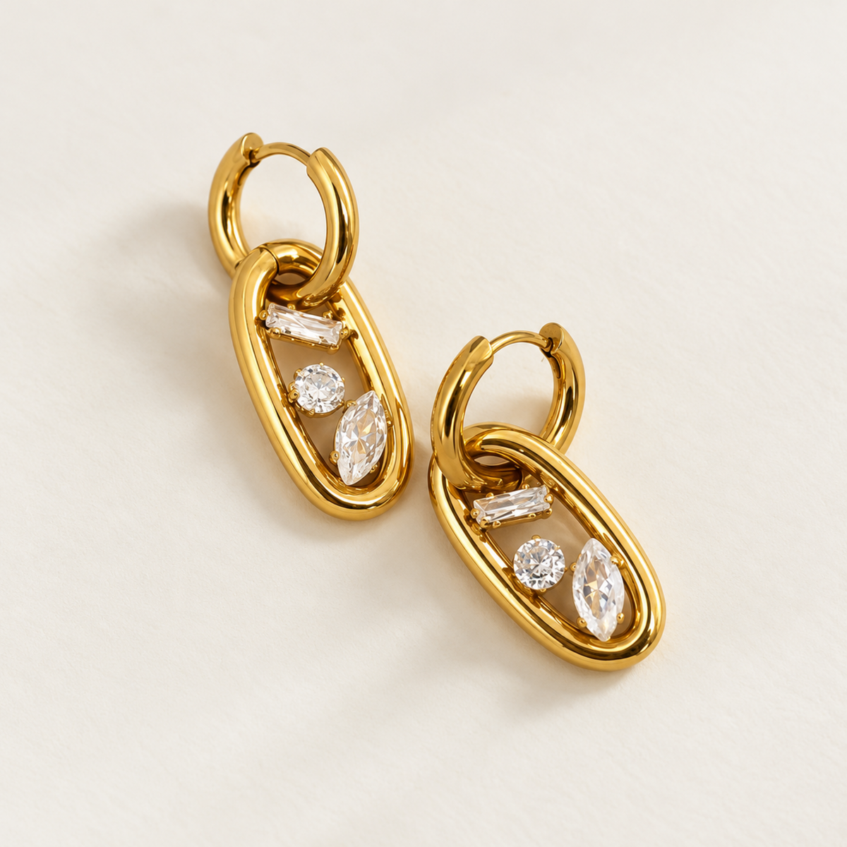Isadora Crystal Frame Hoops