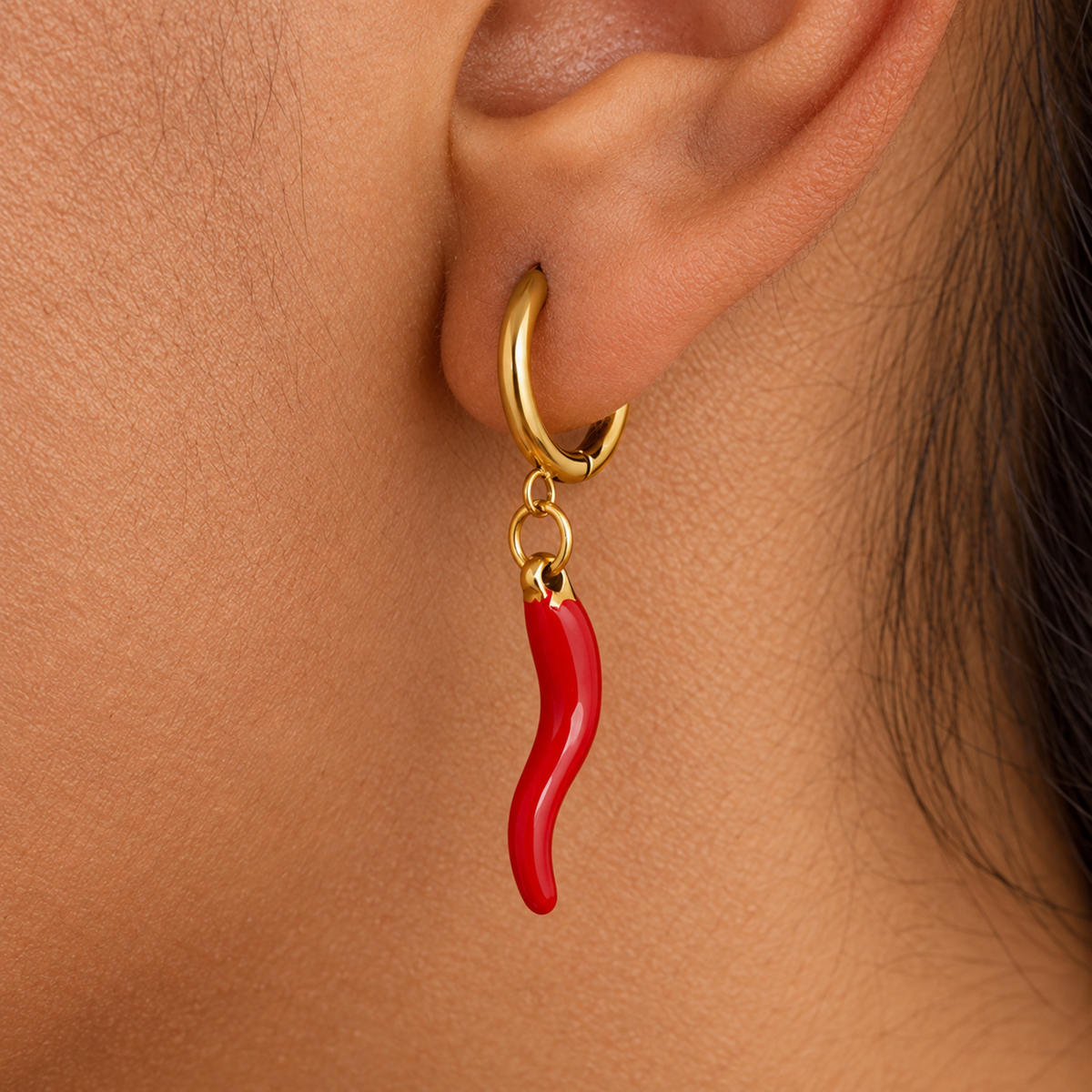 Scarlett Red Chili Drop Earrings