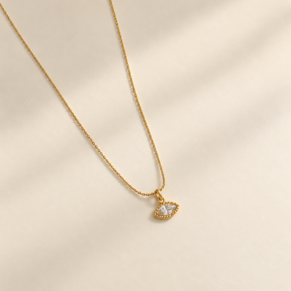 Crystal Eye Pendant Necklace