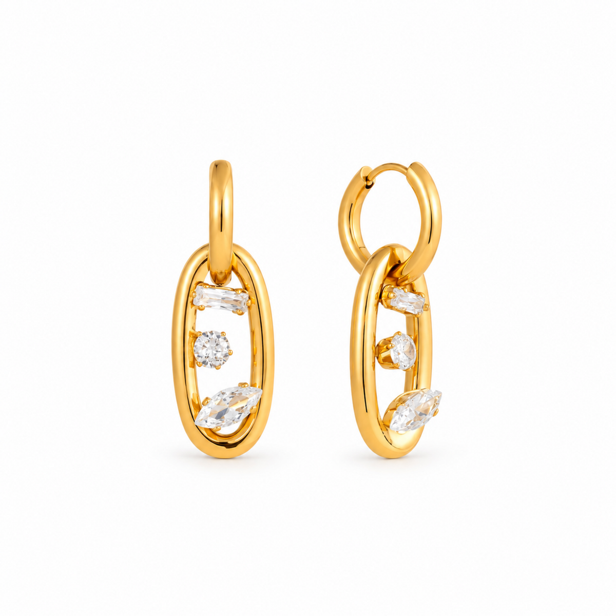 Isadora Crystal Frame Hoops