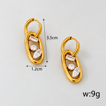 Isadora Crystal Frame Hoops