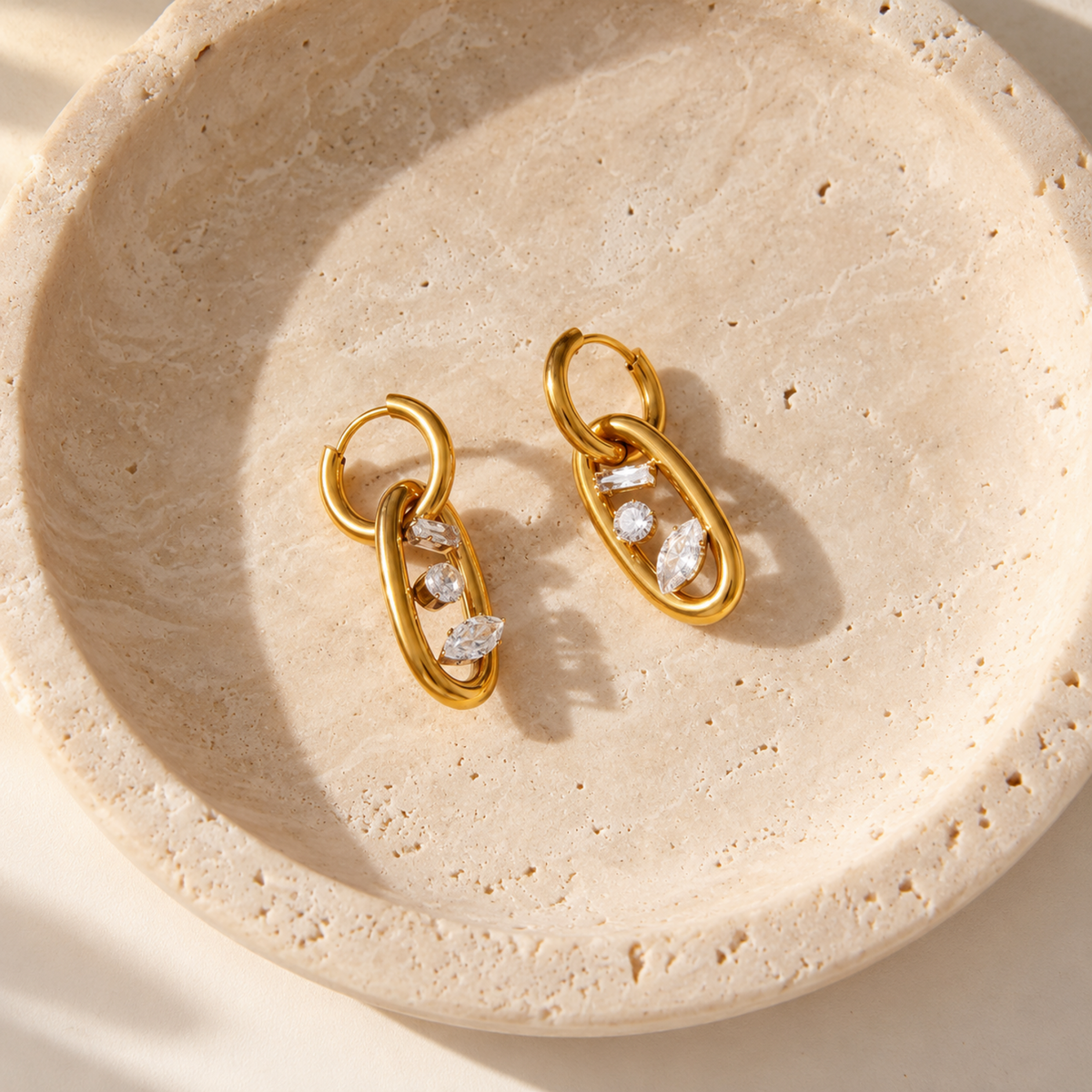 Isadora Crystal Frame Hoops