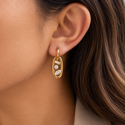 Isadora Crystal Frame Hoops