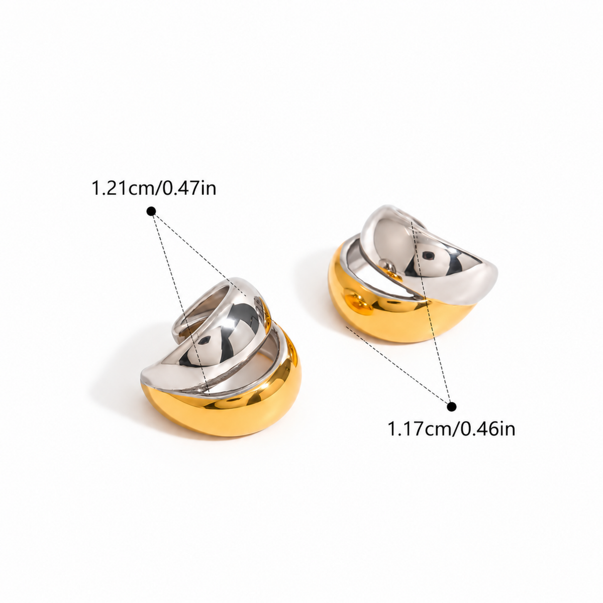 Merline Two-Tone Ear Cuff