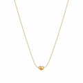 A gold-plated stainless steel chain for women featuring a tiny, puffed heart pendant on a delicate link chain
