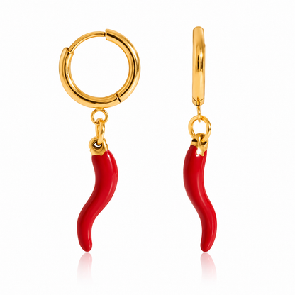 Scarlett Red Chili Drop Earrings