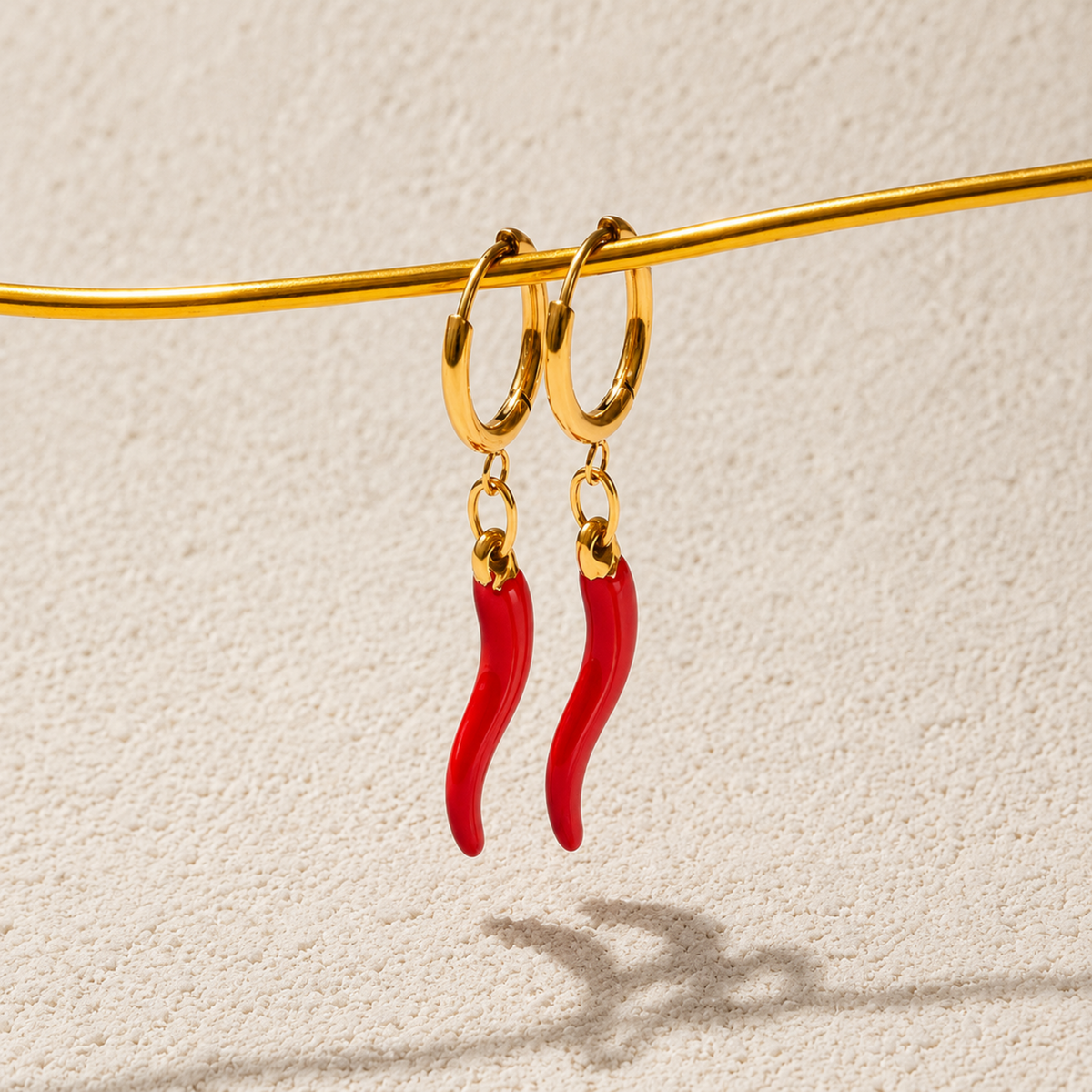 Scarlett Red Chili Drop Earrings