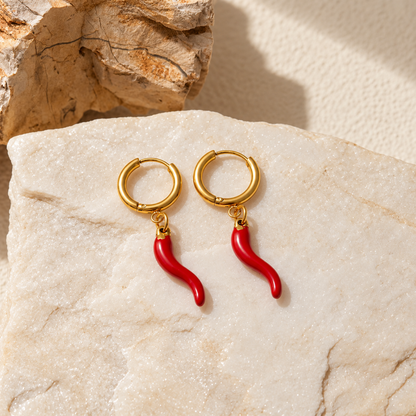 Scarlett Red Chili Drop Earrings